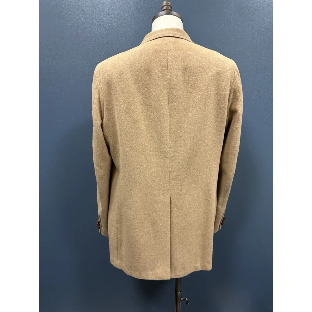 Patrick James 100% Camel Hair Blazer Sports Coat 42R Tan Brown USA 2 Button